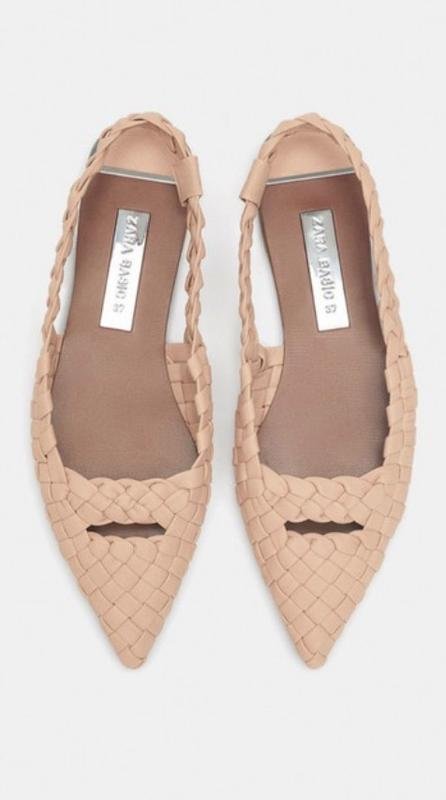 Damen ZARA Absätze Beige Kunstleder 38