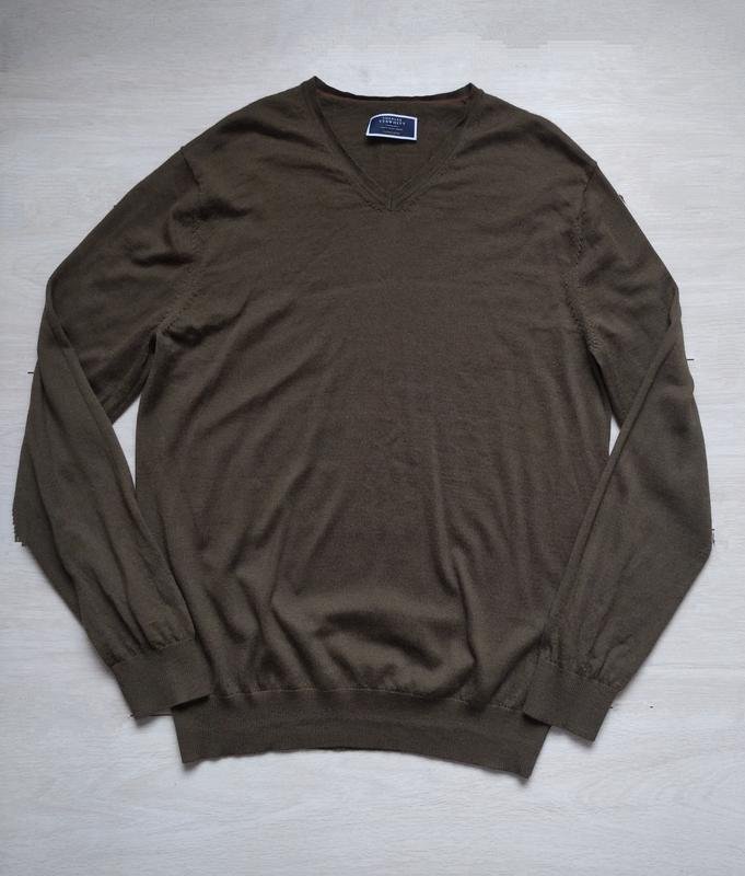 Мужской Charles Tyrwhitt Свитер Хаки Шерсть L