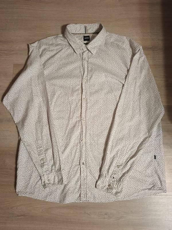 Мужской Boss Рубашка Белая Хлопок L
