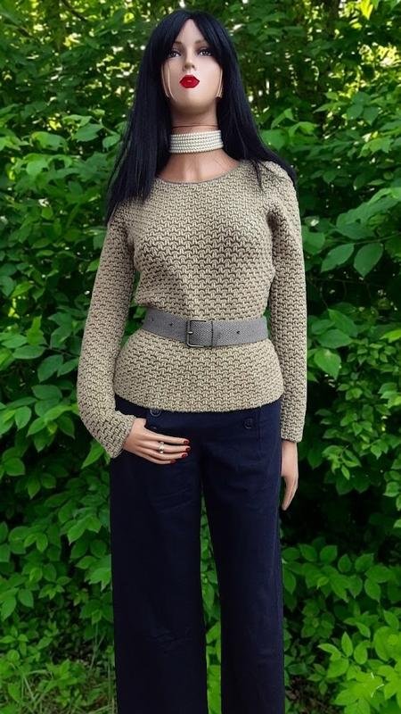 Femme Armani Collezioni Pull Beige Acrylique 44