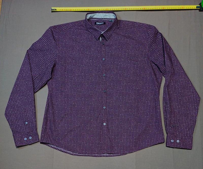 Uomo DKNY Camicia Viola Cotone XL
