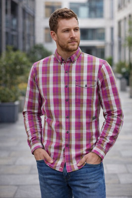 Uomo DKNY Camicia Multicolore Cotone M