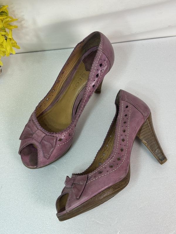 Женские Geox Туфли Сиреневый Кожа 36