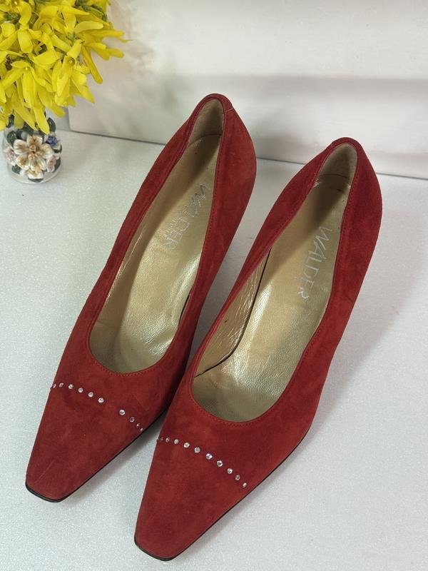 Women Frank Walder Heels Red Suede 34
