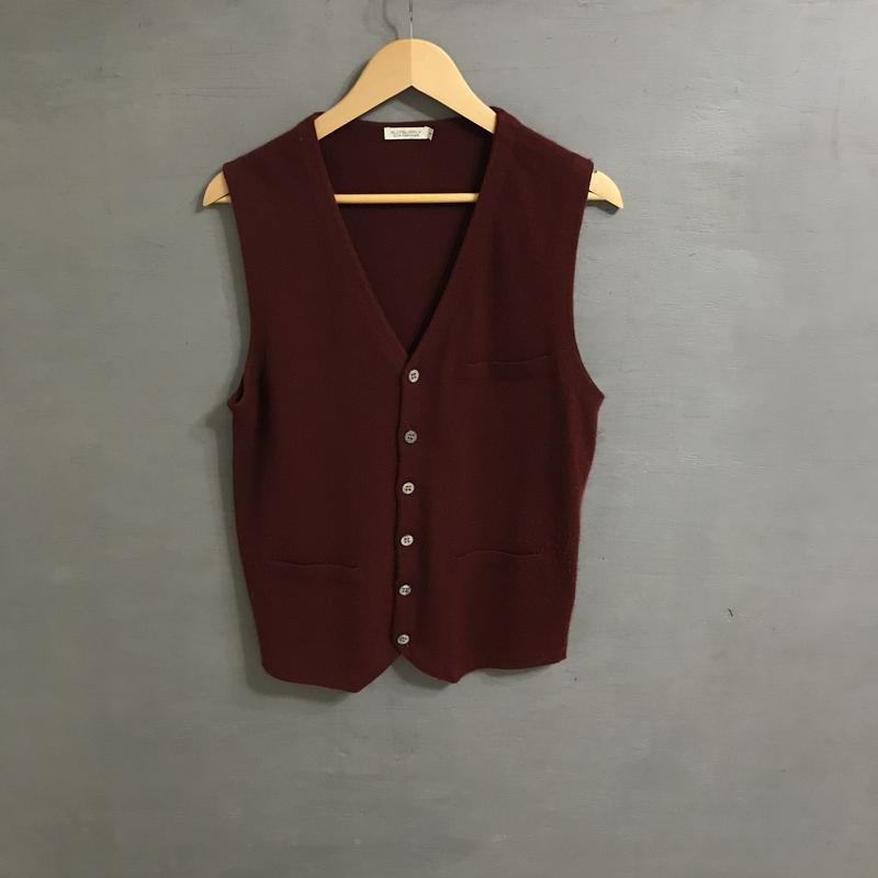 Men Suitsupply Vest Burgundy Cashmere S