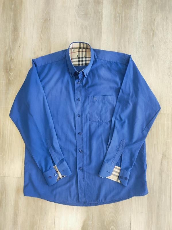 Men Burberry Shirt Navy  L