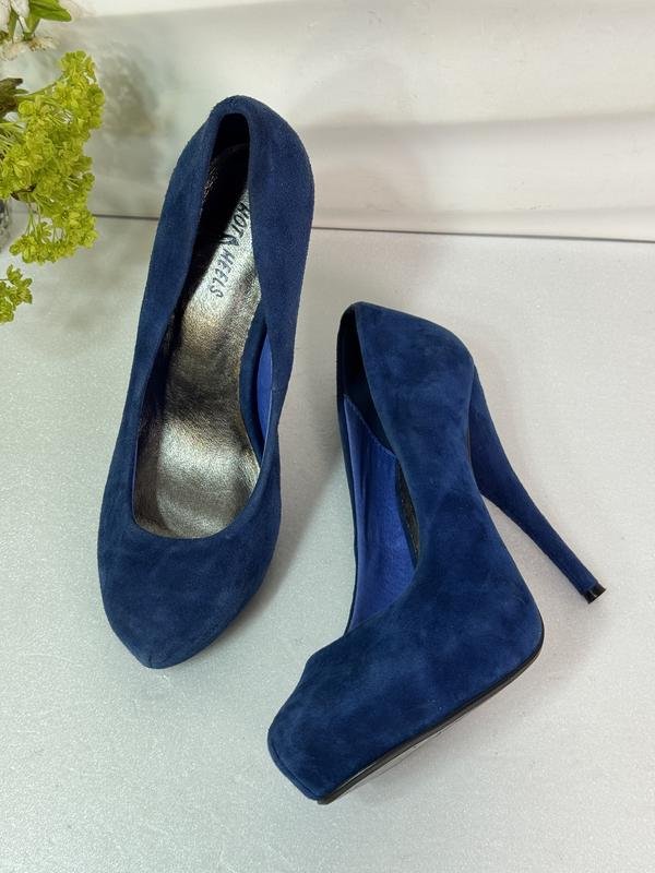 Women Hot Wheels Heels Navy Suede 37