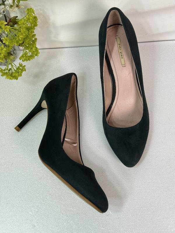 Damen ZARA Absätze Grün Wildleder 40