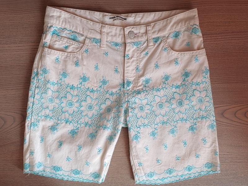 Donna Comme des Garçons Shorts Turchese Lino S