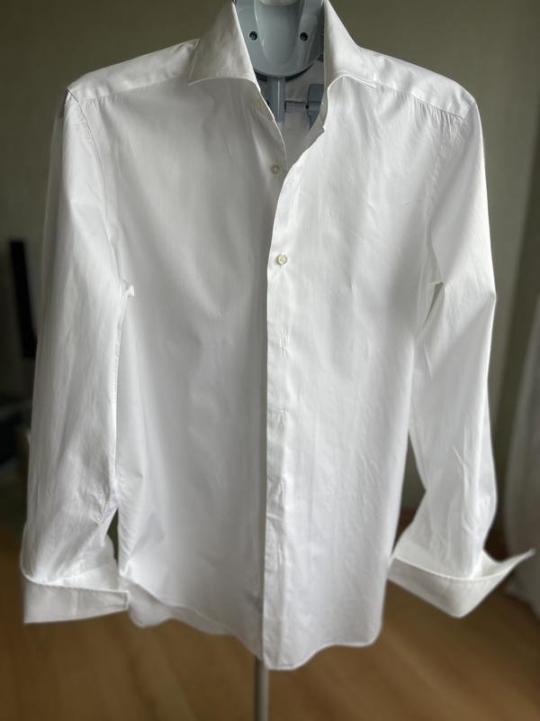 Men Barba Napoli Shirt White Cotton M