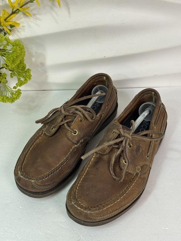 Мужские Timberland Мокасины Коричневый Кожа 41