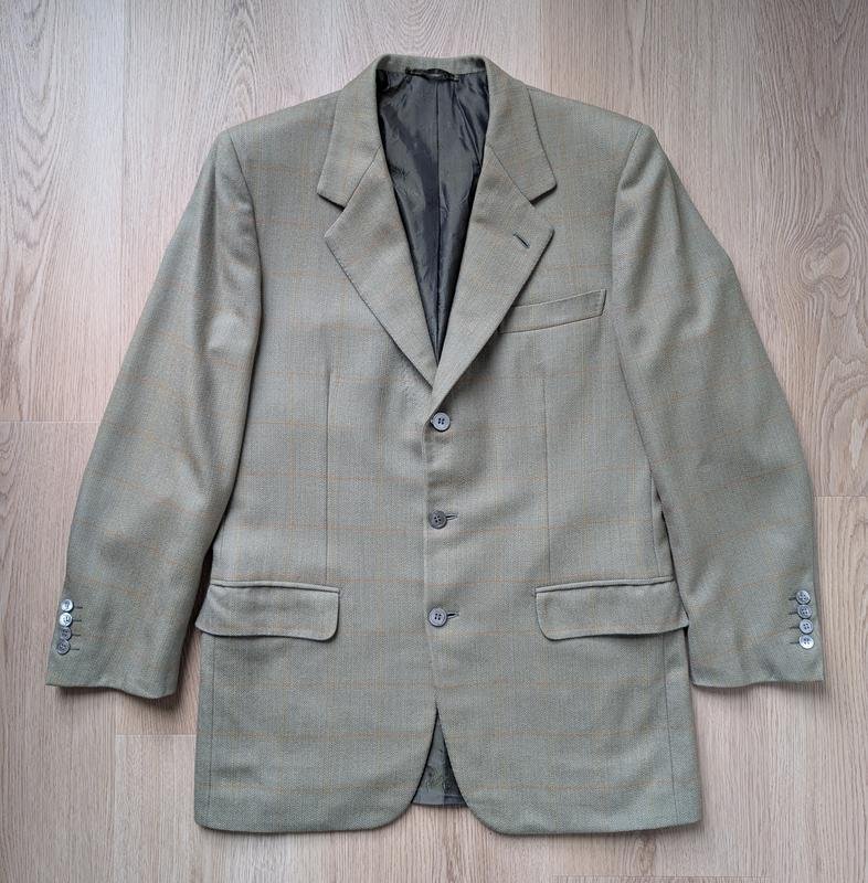 Мужской Brioni Пиджак Оливковый Шерсть 38