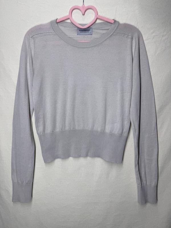 Женский John Smedley Свитер Серый Хлопок S
