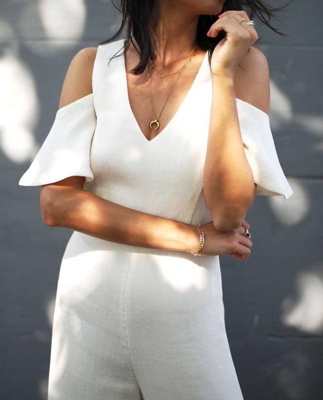Femme Club Monaco Combinaison Blanche XS