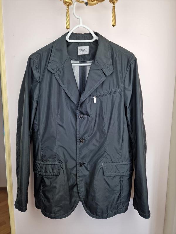 Мужской Armani Collezioni Куртка Серый Полиамид 46