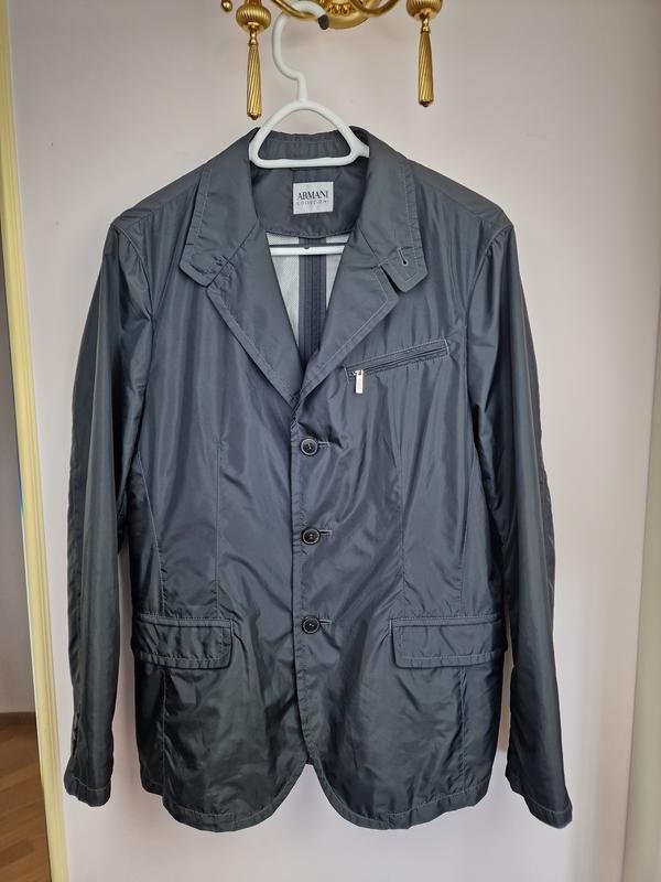 Мужской Armani Collezioni Куртка Серый Полиамид 46