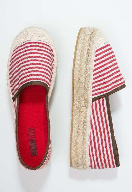 Damen Pier One Espadrilles Rot Textil 38.5