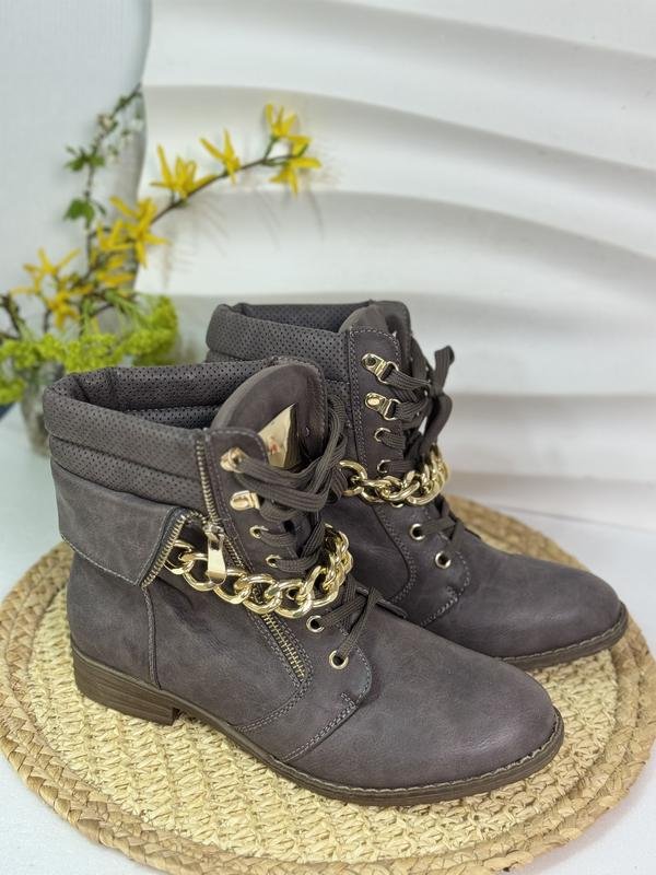 Damen Stiefel Braun Kunstleder 40