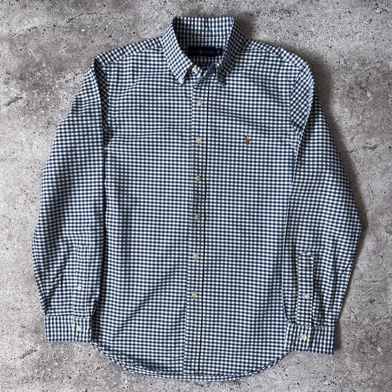 Men Polo Ralph Lauren Shirt Navy Cotton M