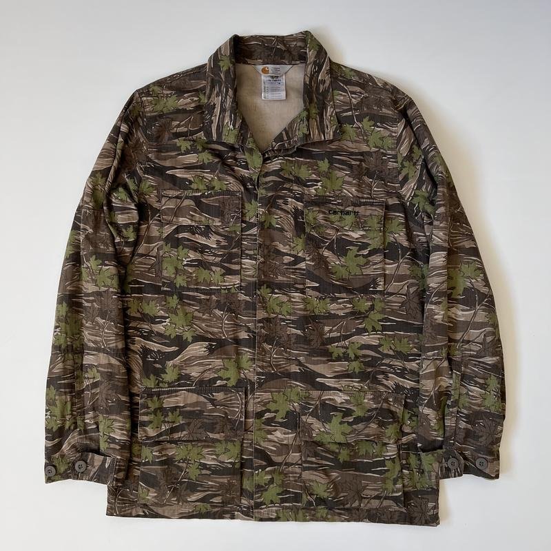 Men Carhartt Jacket Khaki Cotton M