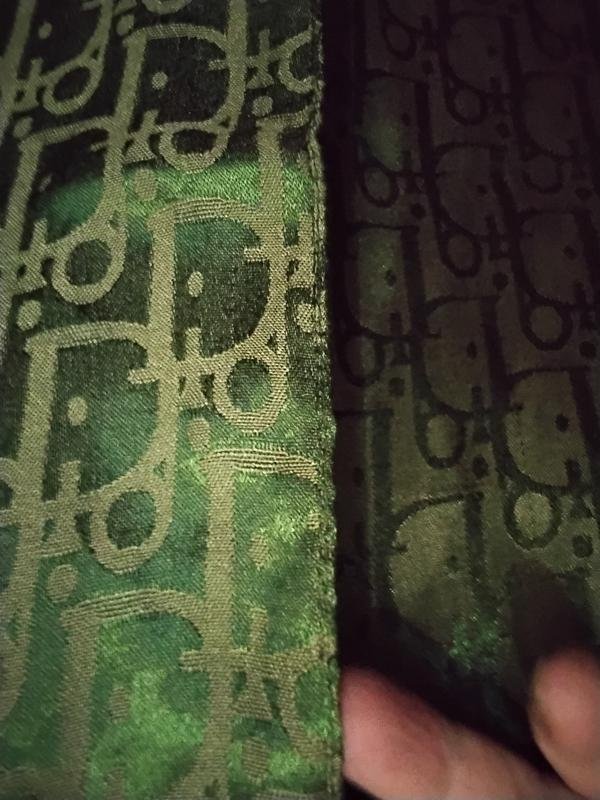 Donna Christian Dior Sciarpa Verde Seta