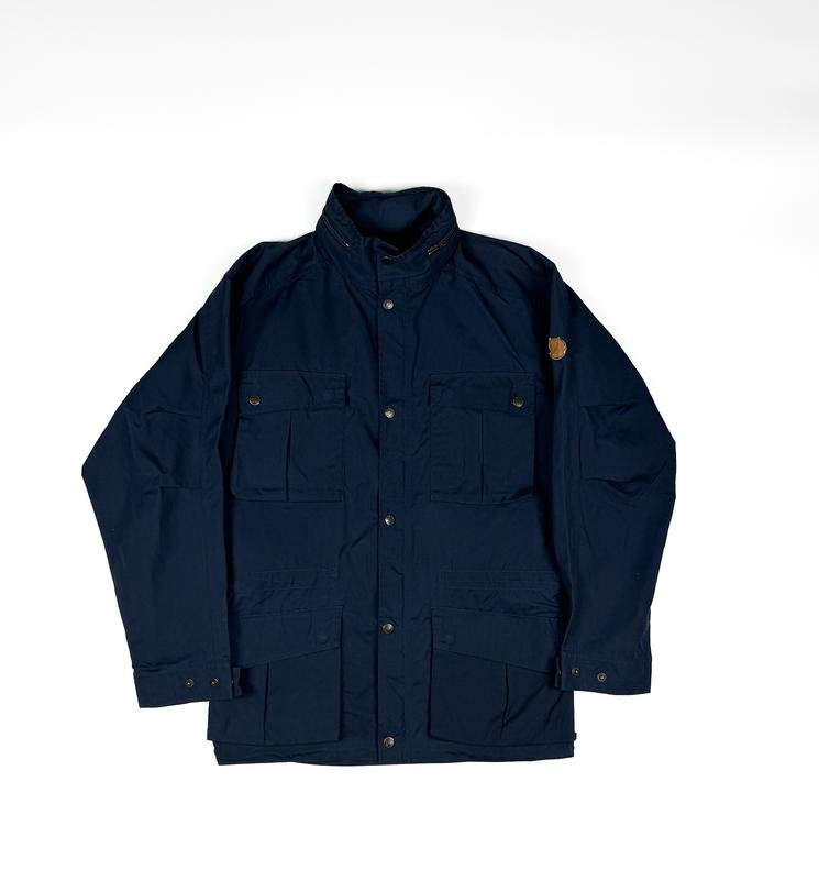 Men Fjällräven Jacket Navy Cotton S