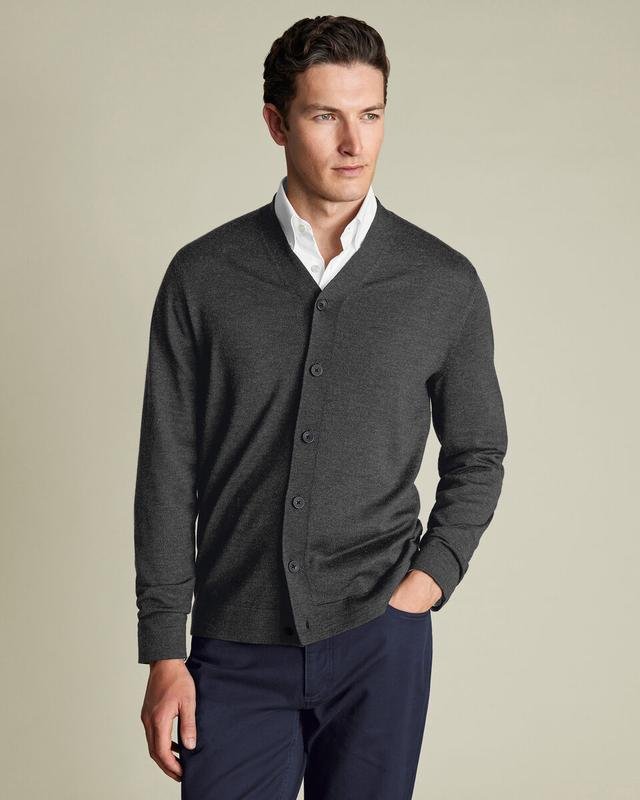 Homme Charles Tyrwhitt Pull Gris Laine M