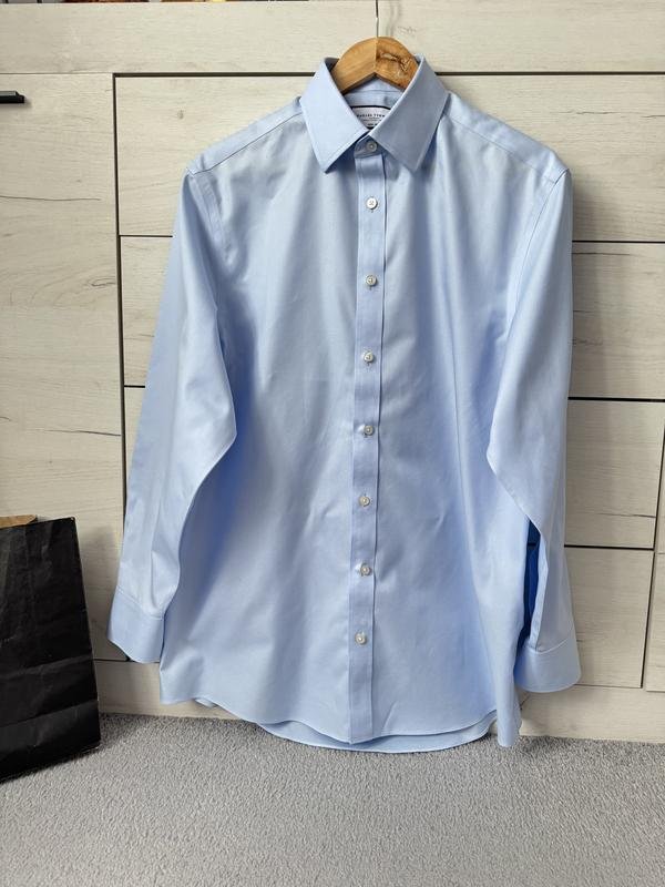 Homme Charles Tyrwhitt Chemise Bleu Marine Coton L