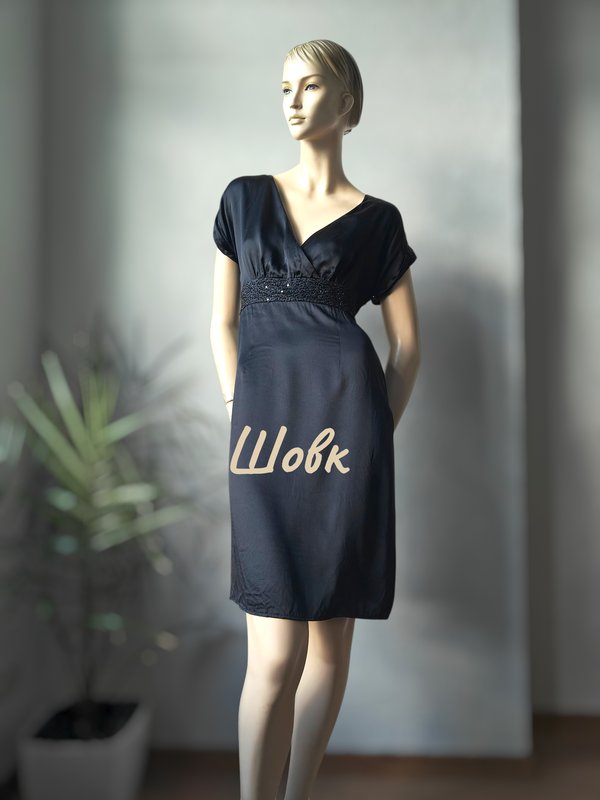 Femme Etam Robe Noir Soie S