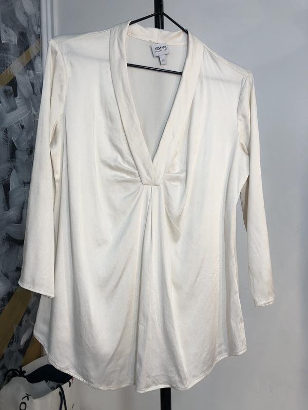 Femme Armani Collezioni Chemisier Blanc Soie M