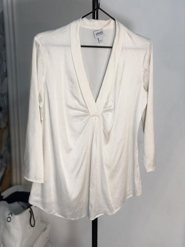 Femme Armani Collezioni Chemisier Blanc Soie M