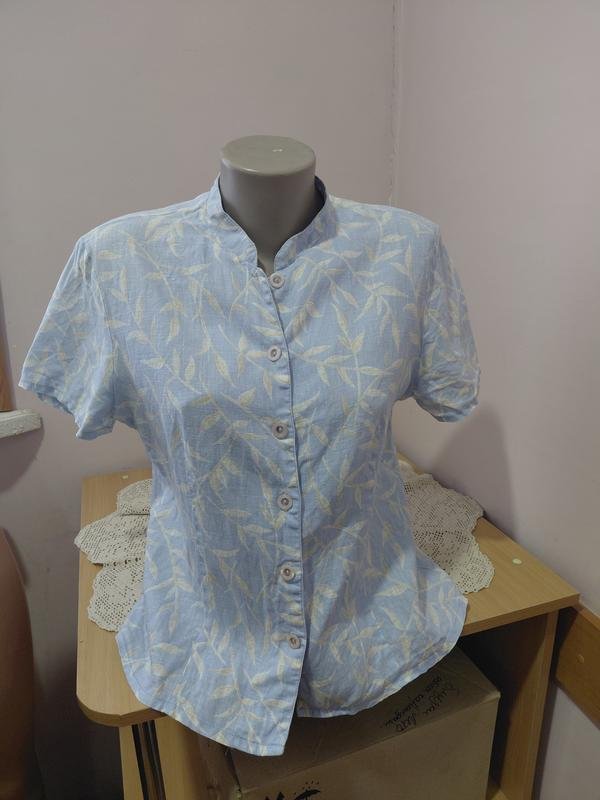 Donna Jessica (C&A) Camicia Blu Lino 40