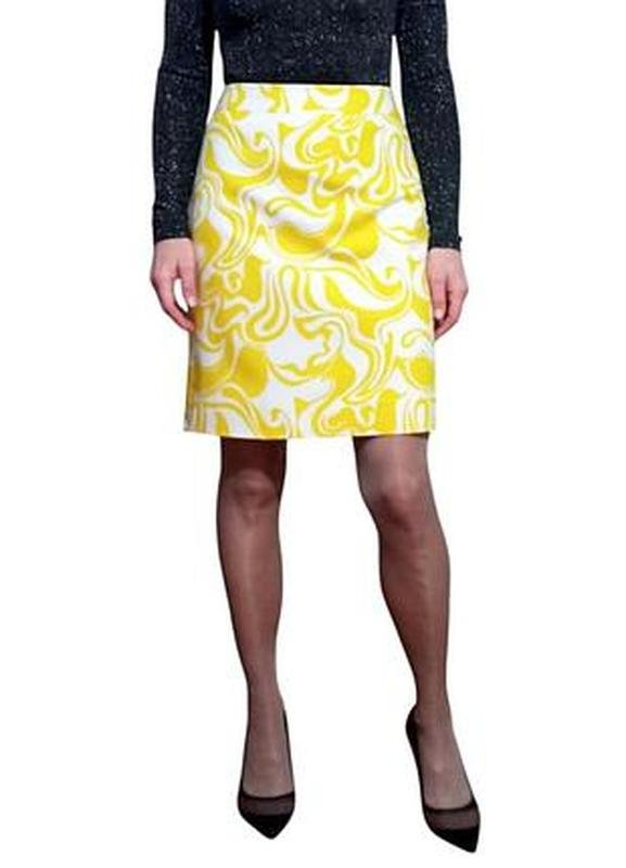 Женская Kate Spade Юбка Жёлтая Полиэстер S