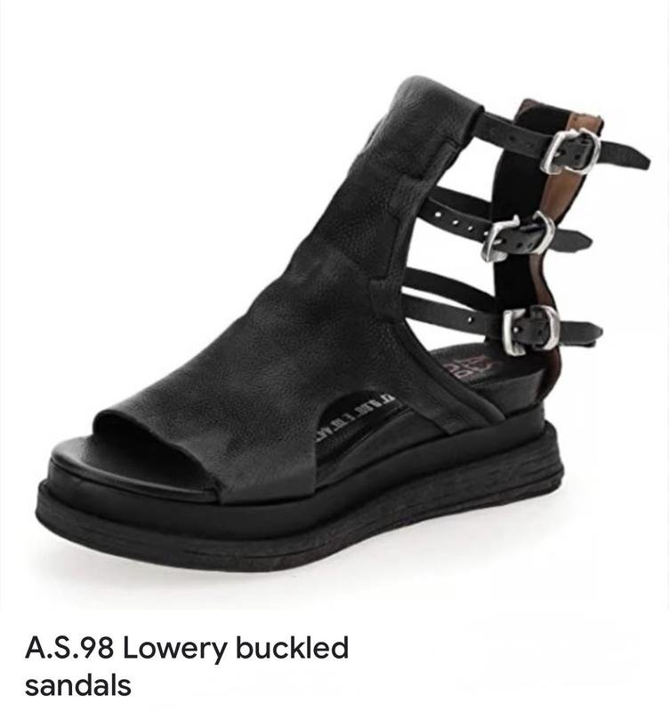 Femme A.S. 98 Sandales Noires Cuir 39