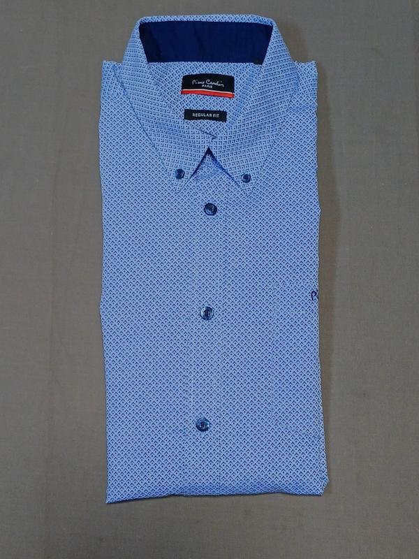 Herren Pierre Cardin Hemd Grau Baumwolle XL