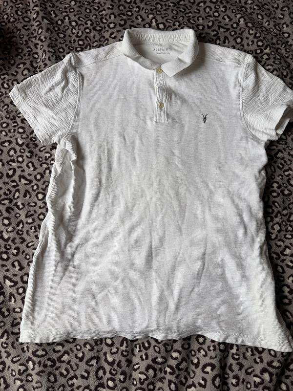 Herren Allsaints Hemd Weiß Baumwolle S