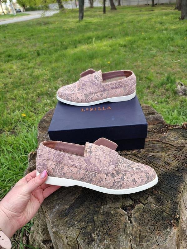 Damen Le Silla Slipper Rosa Leder 42