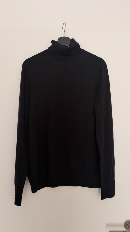 Homme ARKET Col Roulé Bleu Marine Laine L