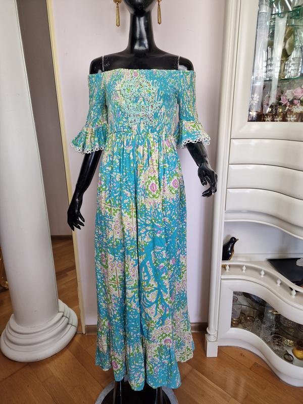 Женский Antica Sartoria Платье Белый Хлопок 40