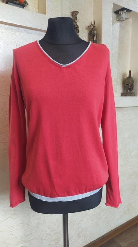 Damen Fabiana Filippi Pullover Rot Baumwolle M