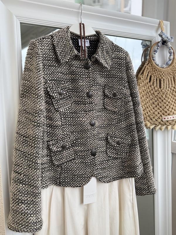 Femme Armani Collezioni Blazer Beige Boucle 38