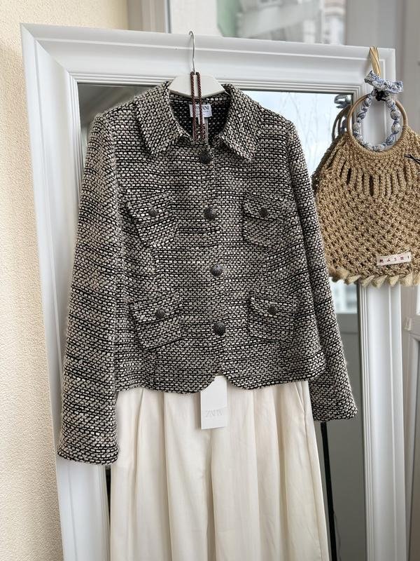 Femme Armani Collezioni Blazer Beige Boucle 38