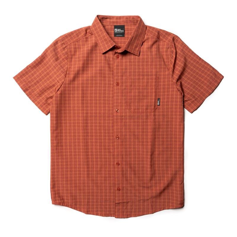 Uomo Jack Wolfskin Camicia Rossa S-M