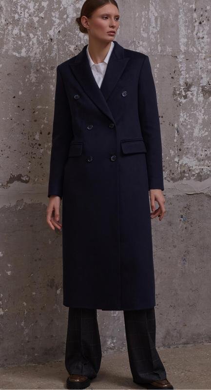 Женское Bugatti Пальто Тёмно-синий Вискоза XL