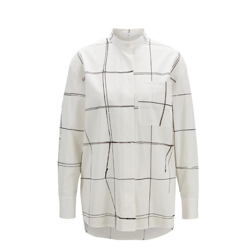 Женская Boss Рубашка Белая Хлопок ХS