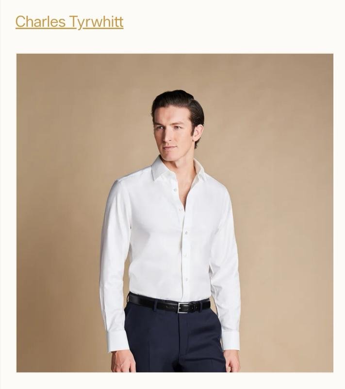 Homme Charles Tyrwhitt Chemise Blanche Coton 42