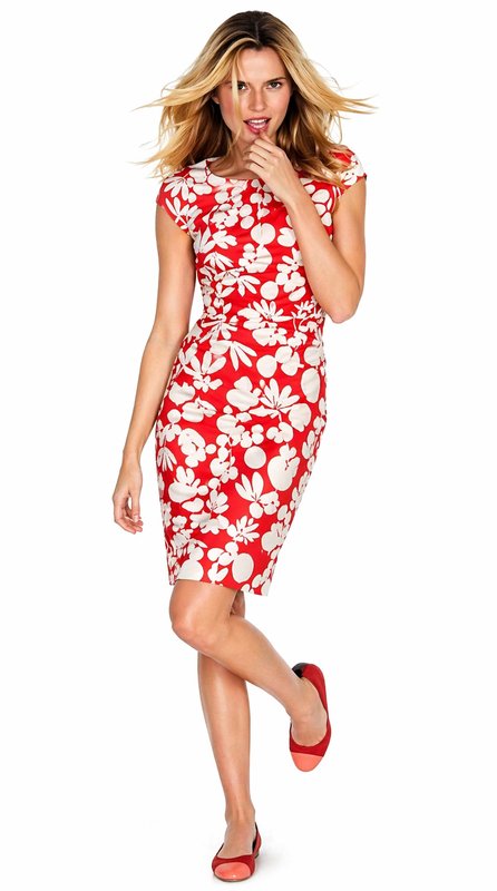 Donna Boden Abito Bianco Cotone M