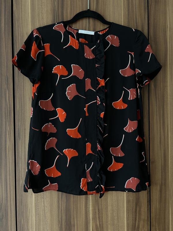 Damen Hugo Boss Bluse Schwarz Seide XS