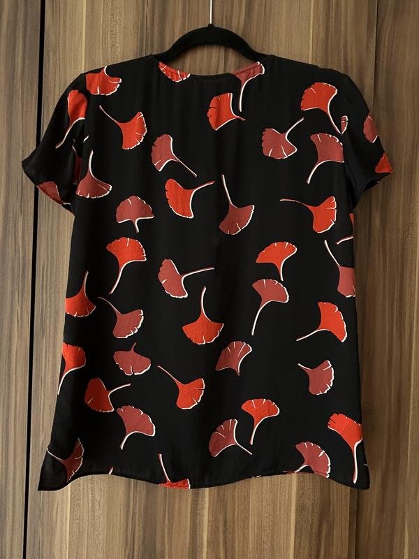 Damen Hugo Boss Bluse Schwarz Seide XS