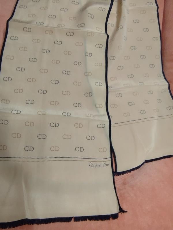 Christian Dior Sciarpa Avorio Seta